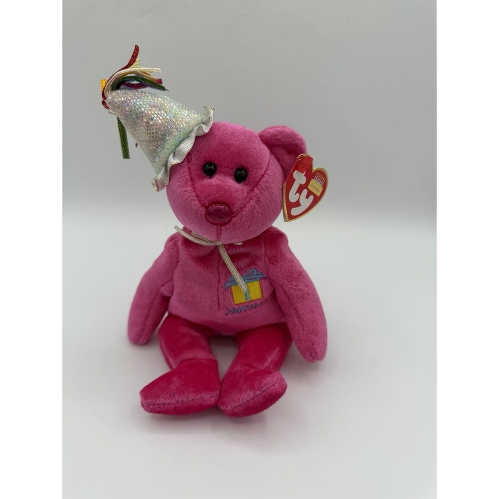 ❄️🧸 Ty Beanie Baby January Birthday Bear – 2002 – Retired – Birthstone